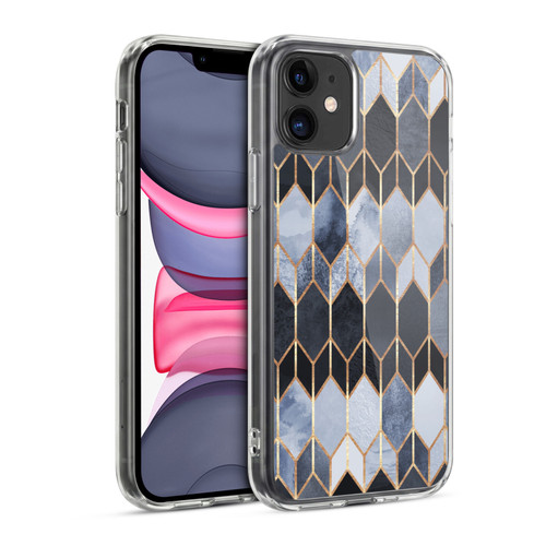 Elisabeth Fredriksson Geometric Design And Pattern Blue Stained Glass Soft Gel Case for Apple iPhone 11