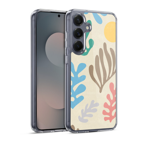 Ninola Freeform Patterns Artistic Modern Leaves Soft Gel Case for Samsung Galaxy S25 & MagSafe
