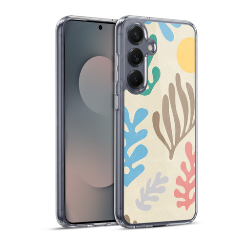 Ninola Freeform Patterns Artistic Modern Leaves Soft Gel Case for Samsung Galaxy S25+ & MagSafe