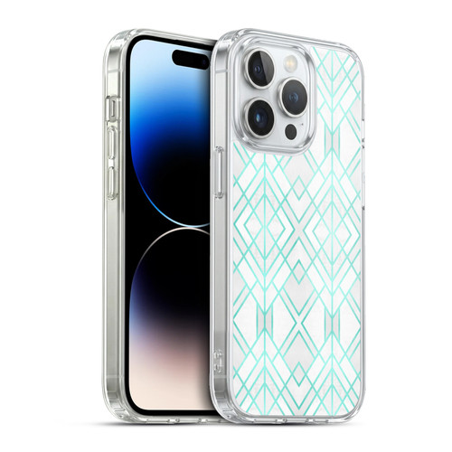 Elisabeth Fredriksson Geometric Design And Pattern Turquoise Geo Soft Gel Case for Apple iPhone 13 Pro & MagSafe