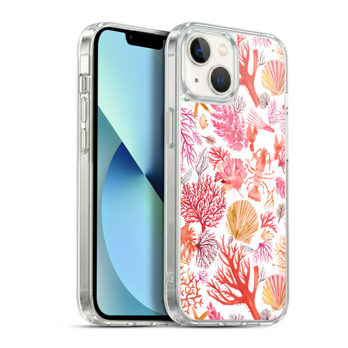 Ninola Ocean Orange Corals Soft Gel Case for Apple iPhone 13