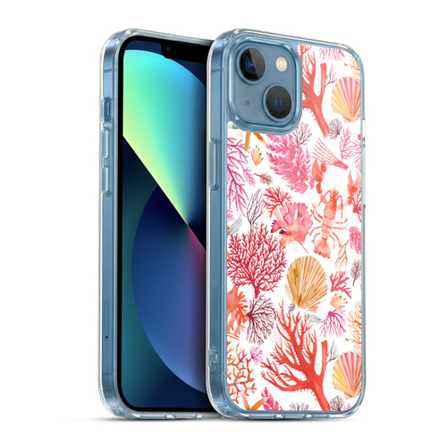 Ninola Ocean Orange Corals Soft Gel Case for Apple iPhone 13 Mini & MagSafe