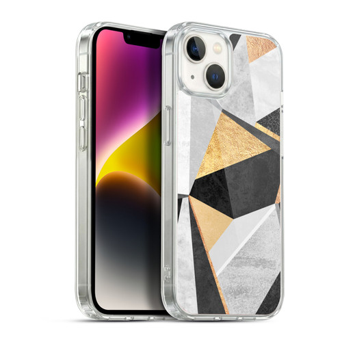 Elisabeth Fredriksson Geometric Design And Pattern Geometry Gold Soft Gel Case for Apple iPhone 14 Plus & MagSafe
