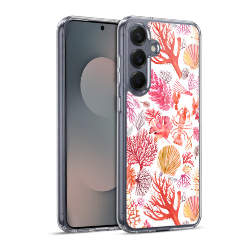 Ninola Ocean Orange Corals Soft Gel Case for Samsung Galaxy S25+ & MagSafe