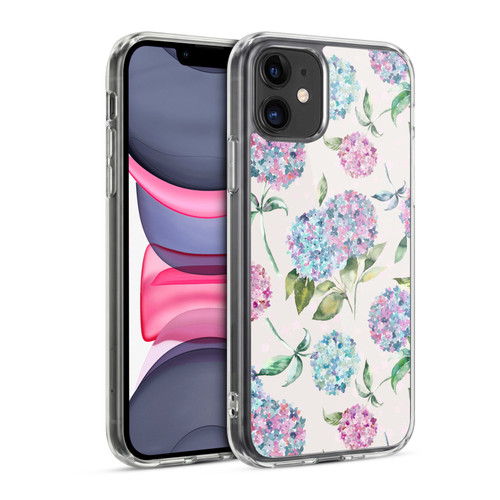 Ninola Pastel Beautiful Floral Magic Hydrangea Soft Gel Case for Apple iPhone 11