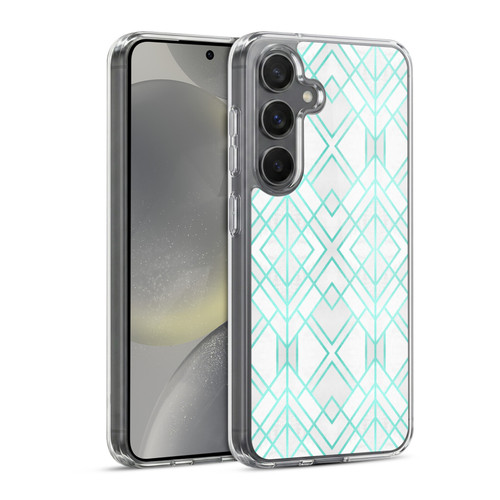 Elisabeth Fredriksson Geometric Design And Pattern Turquoise Geo Soft Gel Case for Samsung Galaxy S24 5G & MagSafe