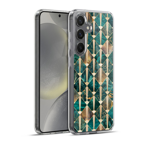 Elisabeth Fredriksson Geometric Design And Pattern Art Deco Tiles - Ocean Soft Gel Case for Samsung Galaxy S24+ 5G & MagSafe