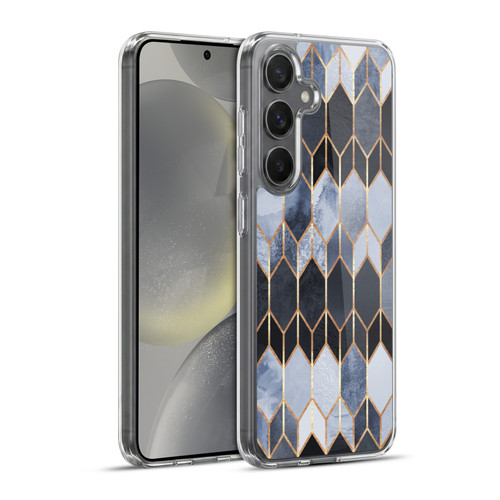 Elisabeth Fredriksson Geometric Design And Pattern Blue Stained Glass Soft Gel Case for Samsung Galaxy S24+ 5G & MagSafe