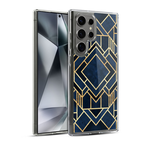 Elisabeth Fredriksson Geometric Design And Pattern Art Deco Fancy Blue Soft Gel Case for Samsung Galaxy S24 Ultra 5G & MagSafe