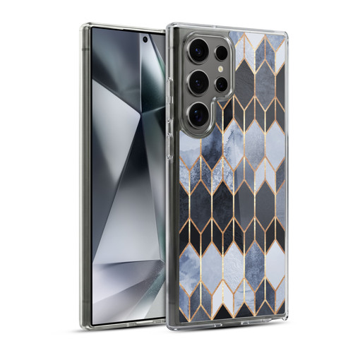 Elisabeth Fredriksson Geometric Design And Pattern Blue Stained Glass Soft Gel Case for Samsung Galaxy S24 Ultra 5G & MagSafe