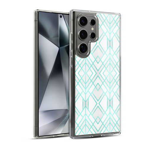 Elisabeth Fredriksson Geometric Design And Pattern Turquoise Geo Soft Gel Case for Samsung Galaxy S24 Ultra 5G & MagSafe