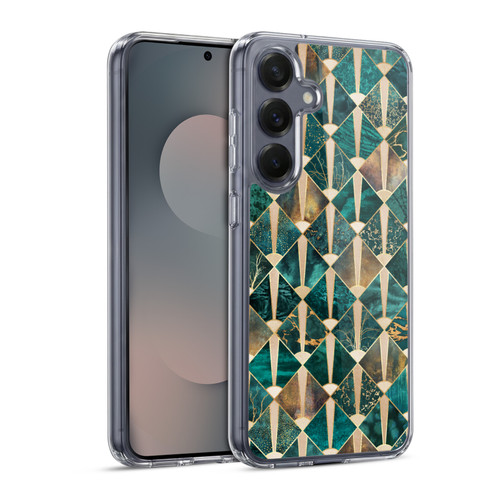 Elisabeth Fredriksson Geometric Design And Pattern Art Deco Tiles - Ocean Soft Gel Case for Samsung Galaxy S25 & MagSafe
