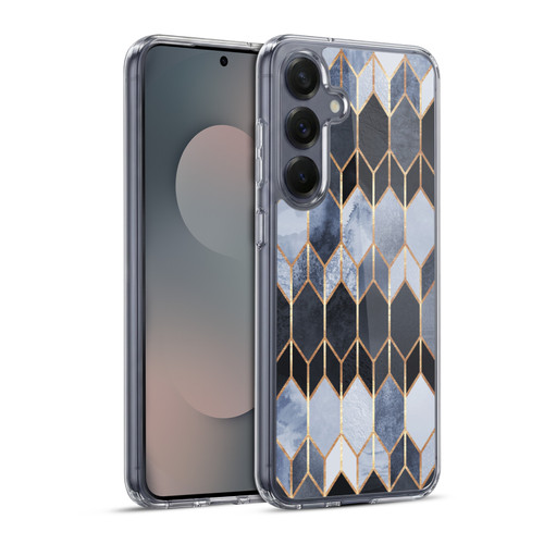 Elisabeth Fredriksson Geometric Design And Pattern Blue Stained Glass Soft Gel Case for Samsung Galaxy S25+ & MagSafe