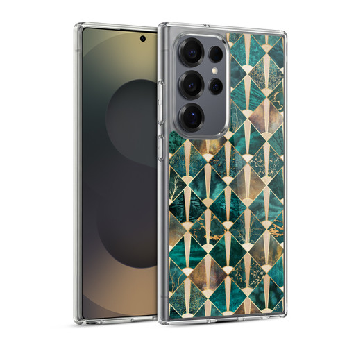 Elisabeth Fredriksson Geometric Design And Pattern Art Deco Tiles - Ocean Soft Gel Case for Samsung Galaxy S25 Ultra & MagSafe