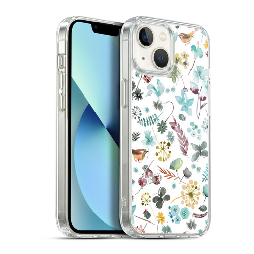 Ninola Spring Floral Butterfly Nature Soft Gel Case for Apple iPhone 13