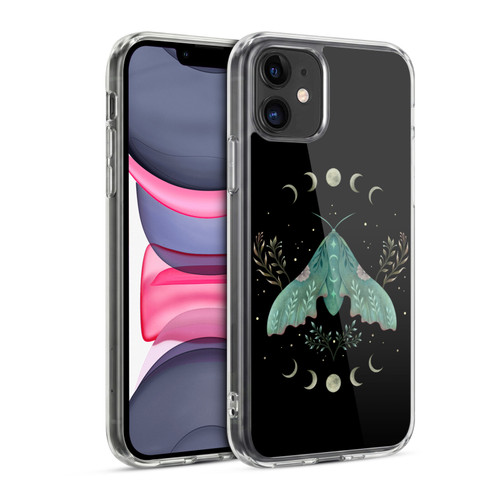 Episodic Drawing Illustration Animals Moon & Moth Soft Gel Case for Apple iPhone 11