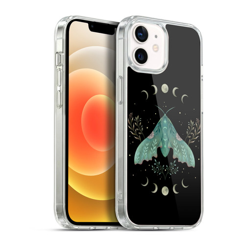 Episodic Drawing Illustration Animals Moon & Moth Soft Gel Case for Apple iPhone 12 / iPhone 12 Pro & MagSafe
