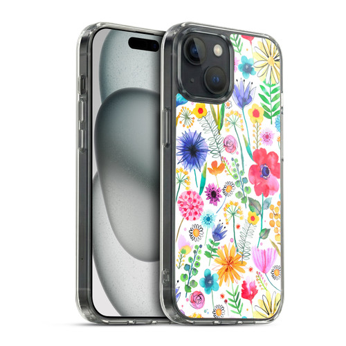 Ninola Spring Floral Flowers Garden Soft Gel Case for Apple iPhone 15 & MagSafe