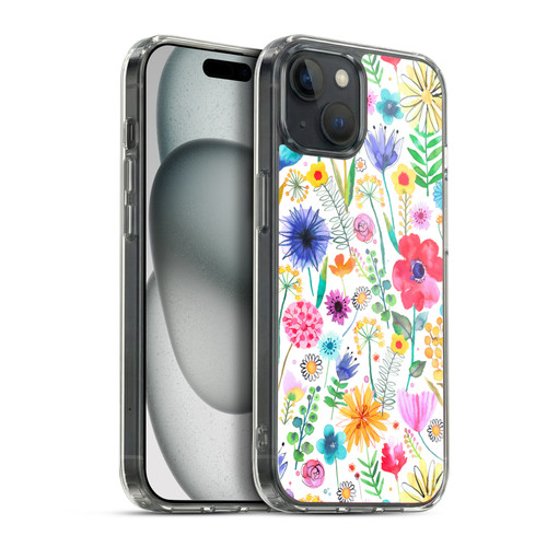 Ninola Spring Floral Flowers Garden Soft Gel Case for Apple iPhone 15 Plus & MagSafe