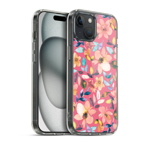 Ninola Spring Floral Tropical Flowers Soft Gel Case for Apple iPhone 15 Plus & MagSafe