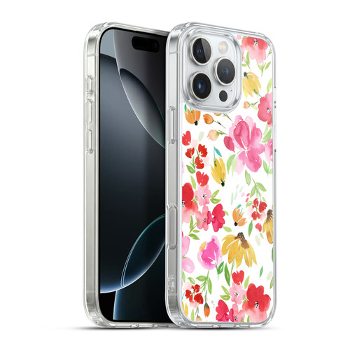 Ninola Spring Floral Flowers Red Soft Gel Case for Apple iPhone 16 Pro Max & MagSafe