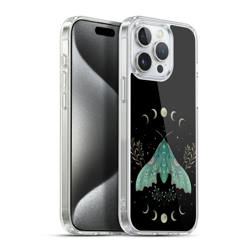 Episodic Drawing Illustration Animals Moon & Moth Soft Gel Case for Apple iPhone 15 Pro Max & MagSafe
