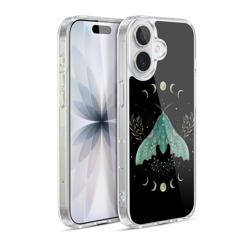Episodic Drawing Illustration Animals Moon & Moth Soft Gel Case for Apple iPhone 17