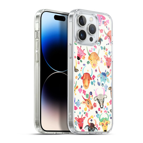 Ninola Watercolor Patterns Cute Ox Farm Soft Gel Case for Apple iPhone 13 Pro Max & MagSafe