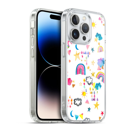 Ninola Watercolor Patterns Sky Kids Fantasy Soft Gel Case for Apple iPhone 13 Pro & MagSafe