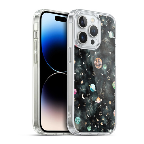 Ninola Watercolor Patterns Space Galaxy Planets Soft Gel Case for Apple iPhone 13 Pro & MagSafe