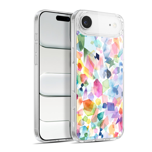 Ninola Watercolor Patterns Colorful Gems Crystals Soft Gel Case for Apple iPhone 17 Air