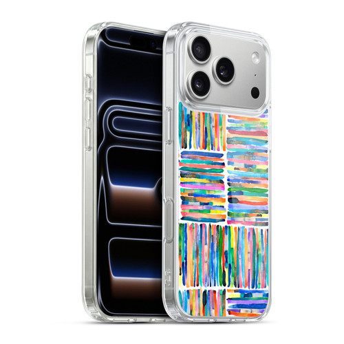 Ninola Watercolor Patterns Handpainted Stripes Soft Gel Case for Apple iPhone 17 Pro Max