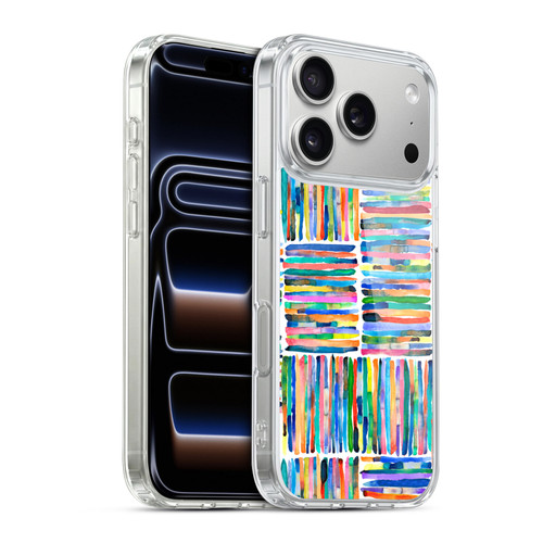 Ninola Watercolor Patterns Handpainted Stripes Soft Gel Case for Apple iPhone 17 Pro