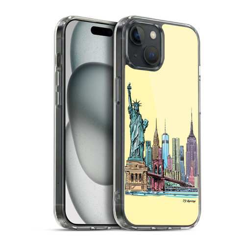P.D. Moreno City Sketches NYC Soft Gel Case for Apple iPhone 15 Plus & MagSafe