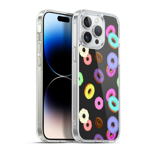 PLdesign Food Patterns Cool Fun Colorful Donuts Soft Gel Case for Apple iPhone 13 Pro Max & MagSafe
