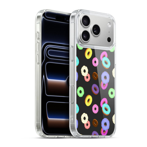 PLdesign Food Patterns Cool Fun Colorful Donuts Soft Gel Case for Apple iPhone 17 Pro Max