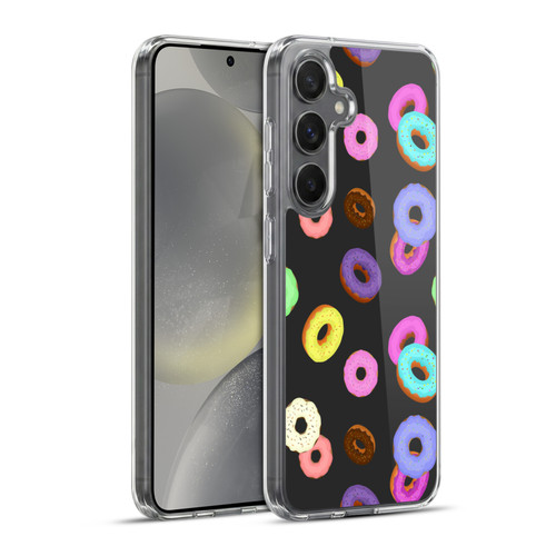 PLdesign Food Patterns Cool Fun Colorful Donuts Soft Gel Case for Samsung Galaxy S24+ 5G & MagSafe