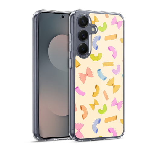 PLdesign Food Patterns Macaroni Pasta Colored Soft Gel Case for Samsung Galaxy S25 & MagSafe