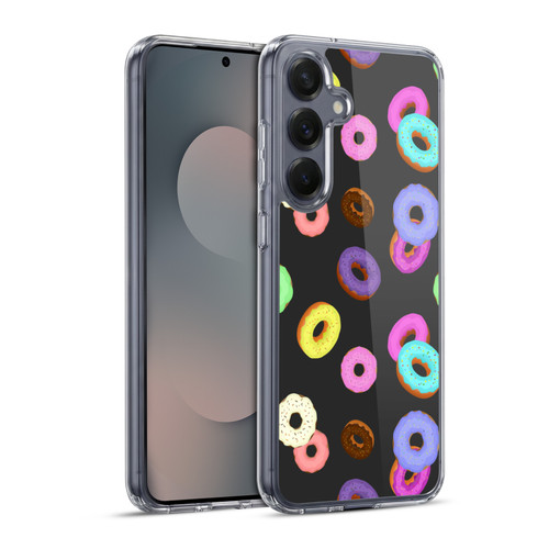 PLdesign Food Patterns Cool Fun Colorful Donuts Soft Gel Case for Samsung Galaxy S25+ & MagSafe