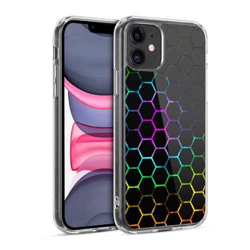 PLdesign Geometric Patterns Honeycomb Spectrum Soft Gel Case for Apple iPhone 11