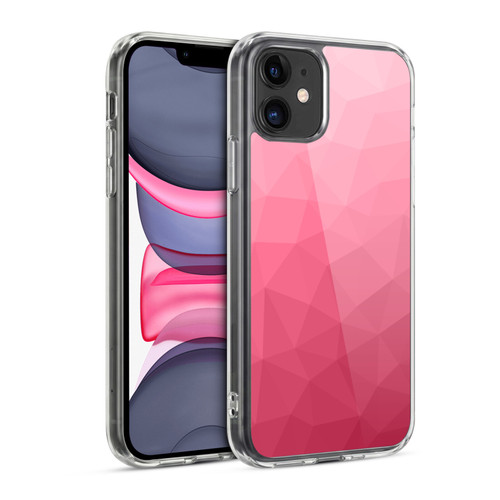 PLdesign Geometric Patterns Magenta Pink Ombre Mesh Soft Gel Case for Apple iPhone 11