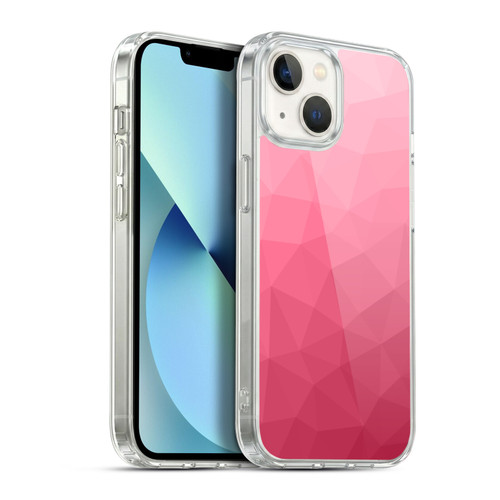 PLdesign Geometric Patterns Magenta Pink Ombre Mesh Soft Gel Case for Apple iPhone 13