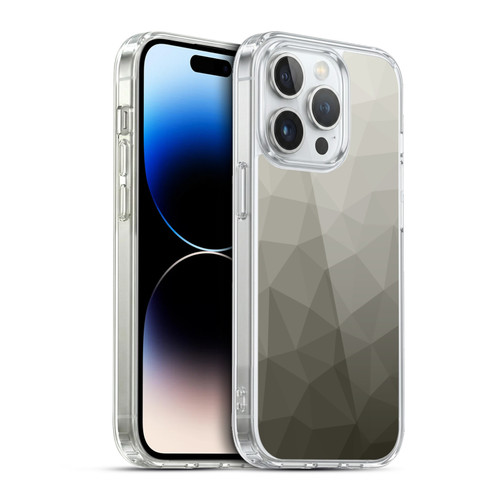 PLdesign Geometric Patterns Gray Gradient Mesh Soft Gel Case for Apple iPhone 13 Pro & MagSafe