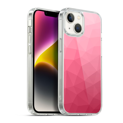 PLdesign Geometric Patterns Magenta Pink Ombre Mesh Soft Gel Case for Apple iPhone 14