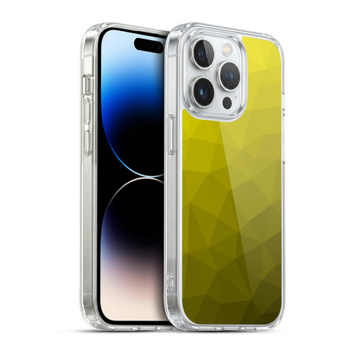 PLdesign Geometric Patterns Yellow Gradient Mesh Soft Gel Case for Apple iPhone 14 Pro & MagSafe
