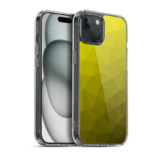 PLdesign Geometric Patterns Yellow Gradient Mesh Soft Gel Case for Apple iPhone 15 Plus & MagSafe