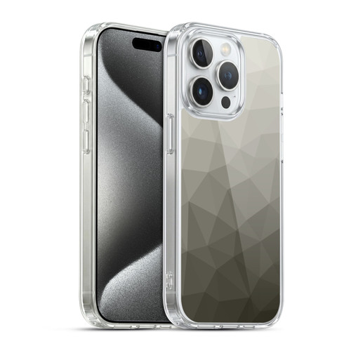PLdesign Geometric Patterns Gray Gradient Mesh Soft Gel Case for Apple iPhone 15 Pro & MagSafe