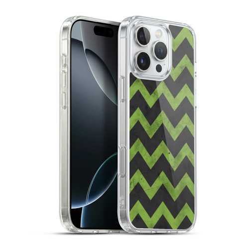 PLdesign Geometric Patterns Green Gray Vintage Soft Gel Case for Apple iPhone 16 Pro Max & MagSafe