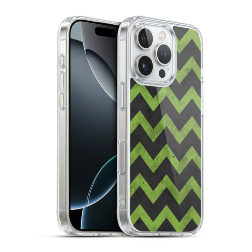 PLdesign Geometric Patterns Green Gray Vintage Soft Gel Case for Apple iPhone 16 Pro & MagSafe