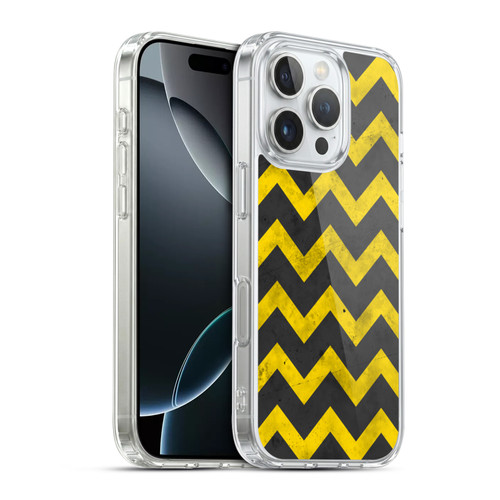 PLdesign Geometric Patterns Yellow Gray Vintage Soft Gel Case for Apple iPhone 16 Pro & MagSafe